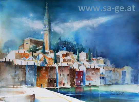 Rovinj - Luka Valdibora, 76x56cm, 2018/03