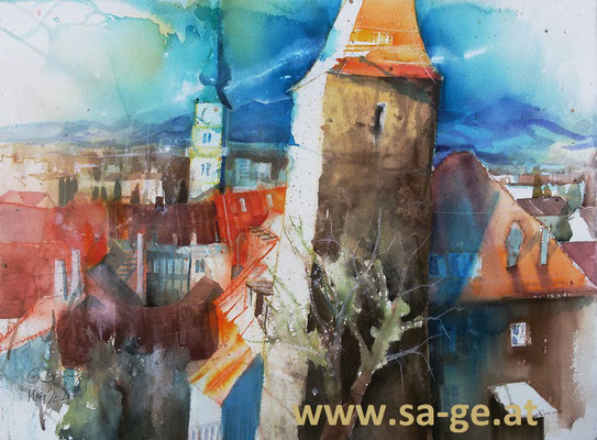Wolfsberg Reckturm III 76x56cm, 2020/5