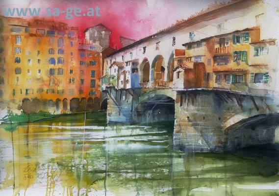 Ponte Vecchio - Florenz, 76x54cm, 2023/02