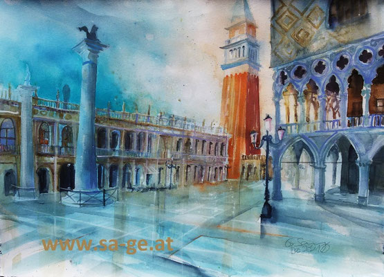 Venedig - Riva degli Schiavoni, 76x52cm, 2021/12