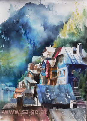 Hallstatt - Hallberg, 76x52cm, 2021/10