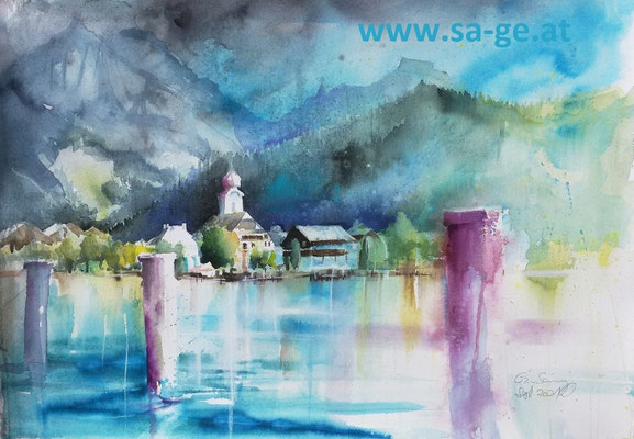 Strobl am Wolfgangsee - 76x52cm, 2021/09