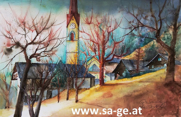 Stall im Mölltal - 56x36cm, 2016 -X-