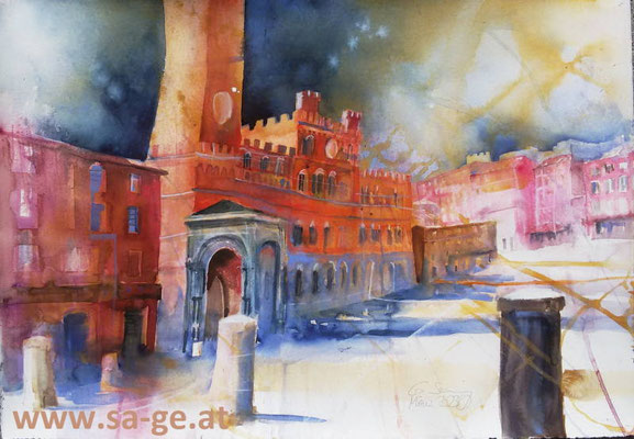 Siena- Piazza del Campo, 76x54cm, 2023/03