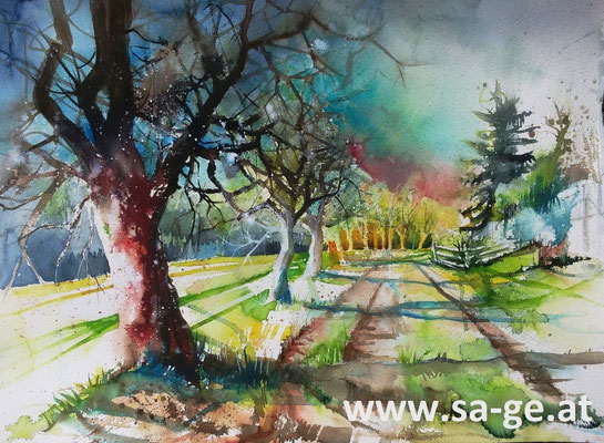 Lichtengraben, 75x52cm, 2019/11