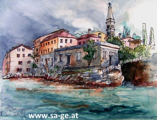 Schlechtwetter in Rovinj - A3 Skizzenblock