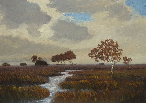 71) Hans Pick: Moor-Landschaft (50 x 70) Verkauft