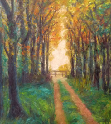 78) Hans Pick: Allee im Park (60 x 80) Verkauft