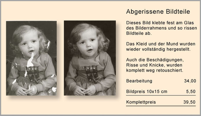 Abgerissene Bildteile wieder dran