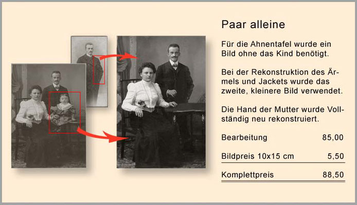 Für Ahnentafel, Paar alleine
