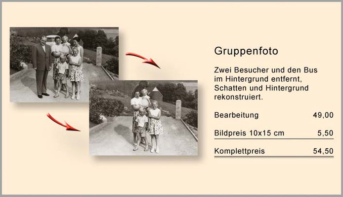 Das Auto und zwei Personen weg