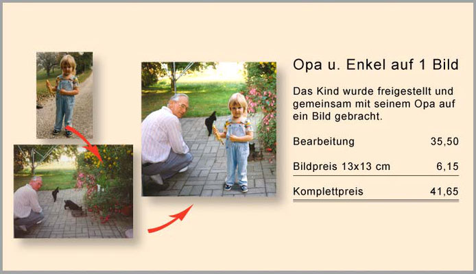 Opa und Enkel zusammen auf ein Bild gebracht