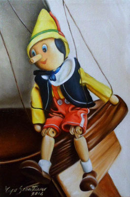 Pinocchio - Olio su tela 20X30