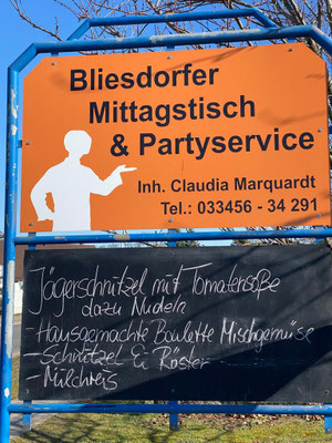 Mittagstisch in Bliesdorf