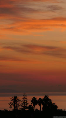Couleur de coucher de soleil sur la mer en Sicile