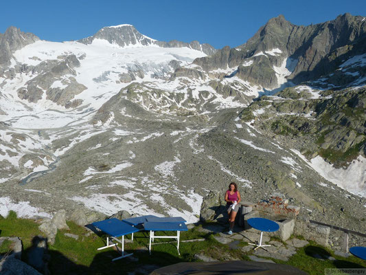 vue sur le Galenstok depuis le refuge Albert Heim Hütte SAC (Suisse)