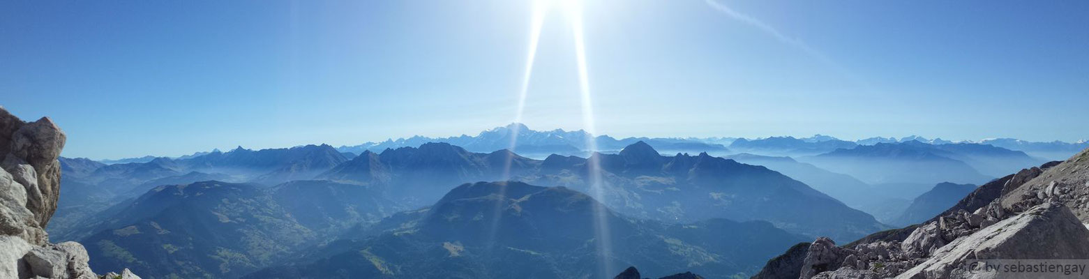 Vue sur la chaîne du Mt Blanc