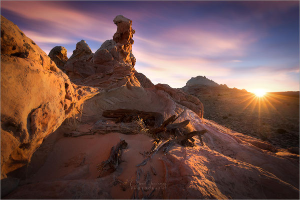 White Pocket, Utah! Surreal schöne, gewundene Steinformationen in Weiß und Orange. Ein verstecktes Juwel!