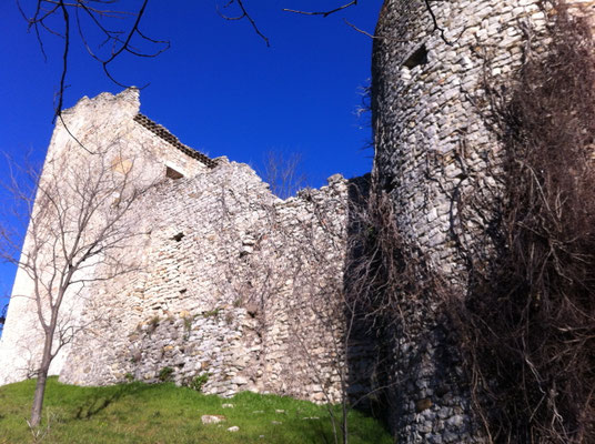Vue Ouest des contreforts du château