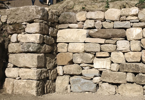 Détail du retour de la restanque supérieure