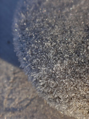 Close-up de galet pris par le givre