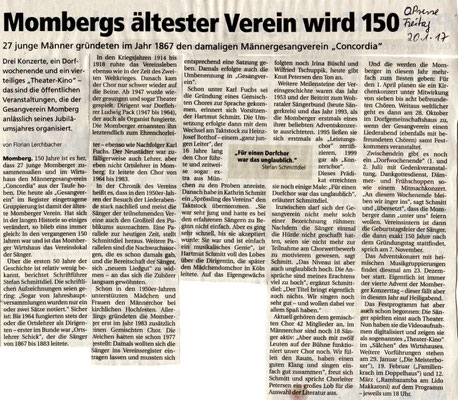 Ankündigunmg Jubiläum Momberg