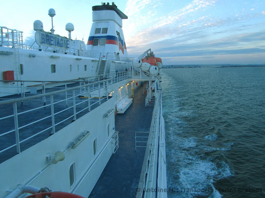 Vue vers l'arrière de la passerelle. Photo Antoine H.