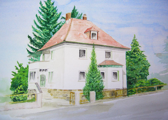 Haus in Aquarell 