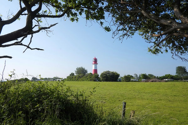 Blick auf den Falshöfter Leuchtturm