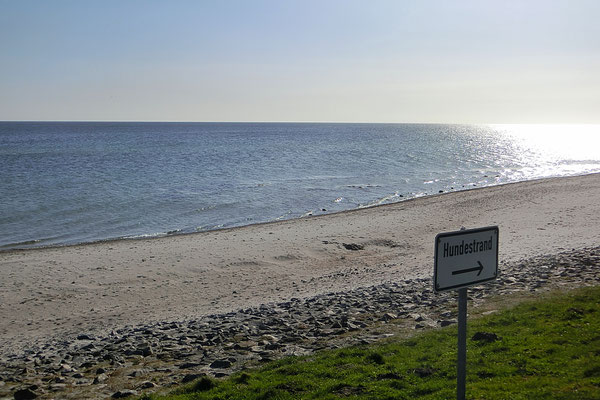 Der Hundestrand südlich vom Platz