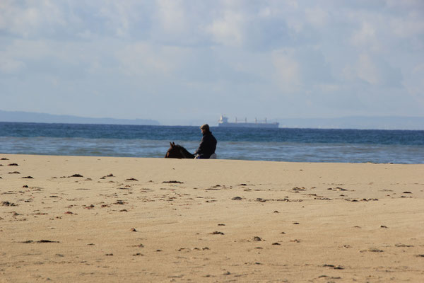 Reiter am Strand