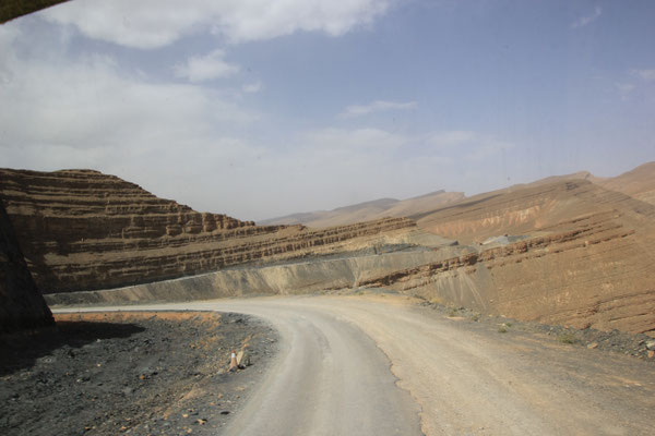 Dadesschlucht Bergstrasse Baustelle