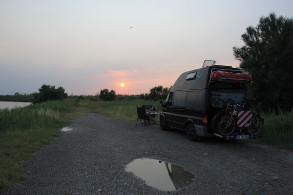 Sonnenuntergang Nähe Comacchio