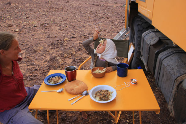 Abendessen auf ca. 1900 m