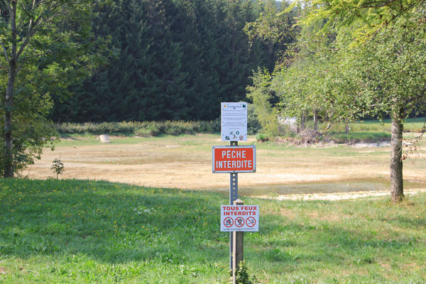 Standplatz Lareleyriat, "Fischen verboten" wo ist das Wasser??