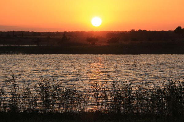 Sonnenuntergang am Embalse de San Bartolomä