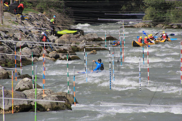 Kajakstrecke Fluß Isere Bourg St Maurice