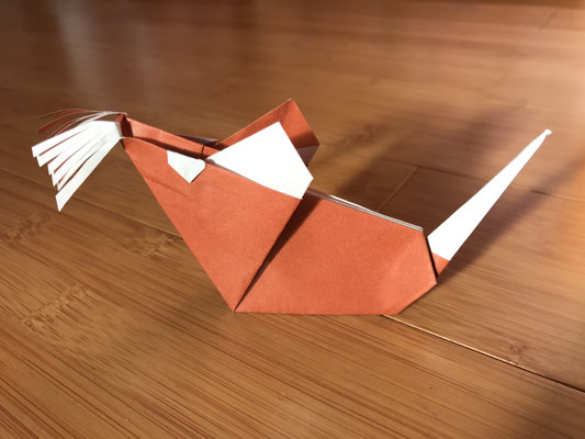 ネズミ Mouse (origami), designed by Teru Kutsuna.