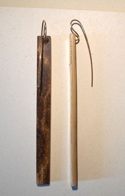 SUBLIMIS  Dettaglio1: il profilo del pendente mostra il componente artigianale a "collo di cicogna". Sublimis_culmo naturale grande euro 30,00.