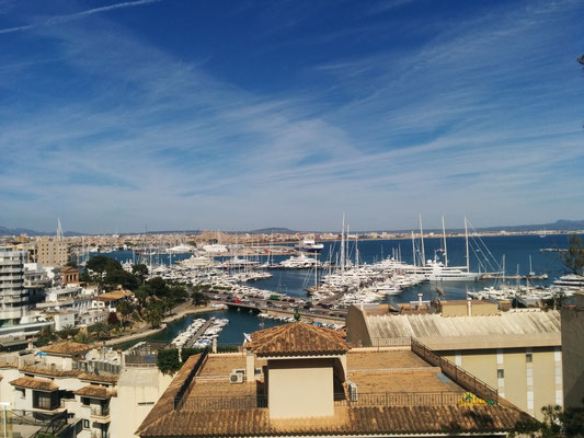 View from the conference Hotel to Palma (PHPucEU 2015)