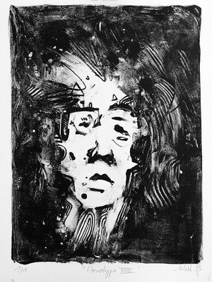 MONOTYPO XVIII - Monotype sur papier - 24 x 30 cm - 2019 