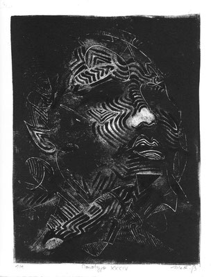 MONOTYPO XXXIV - Monotype sur papier - 24 x 30 cm - 2019  