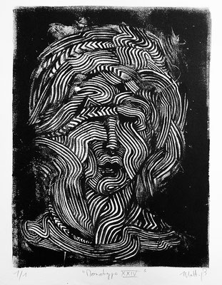 MONOTYPO XXIV - Monotype sur papier - 24 x 30 cm - 2018 