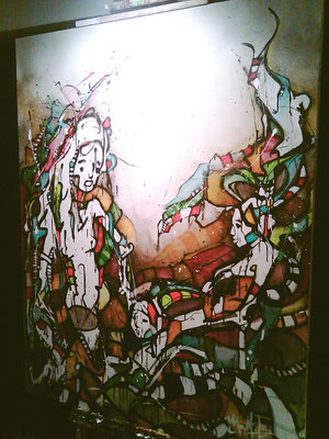 Live 64 / Soirée privée / Acrylique sur toile / 125x175 cm