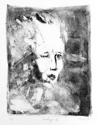 MONOTYPO XI - Monotype sur papier - 24 x 30 cm - 2018 