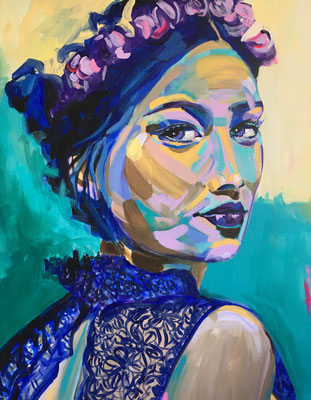 VERKAUFT   Acryl auf Leinwand   Titel: Frida III   Größe 80 x 100