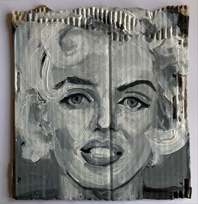 Marilyn Monroe III  auf Karton 2022   ca. 26 x 26
