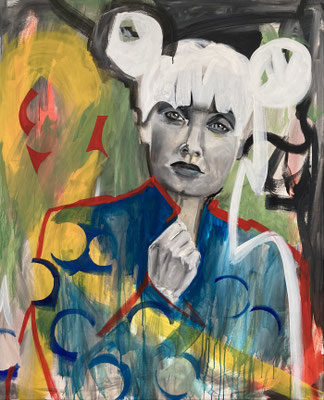 Acryl auf Leinwand  Titel: zweierlei  Bildgröße: 120 x 100