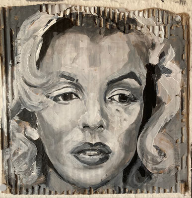 Marilyn Monroe I    auf Karton 2022   ca. 26 x 26