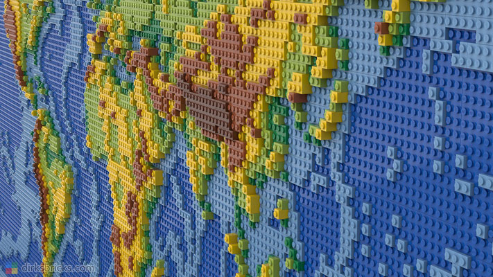 Dirks LEGO® World Map side view 2